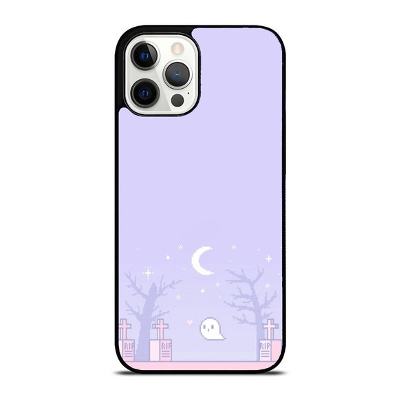 Pixel Art Pastel Ghost Halloween iPhone Case - Picture 1 of 1